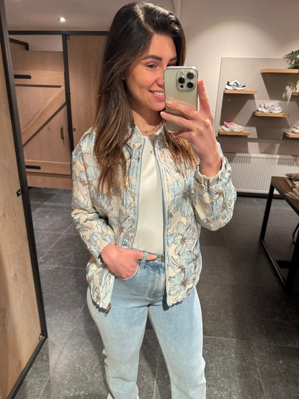 Bomber bloem licht blauw