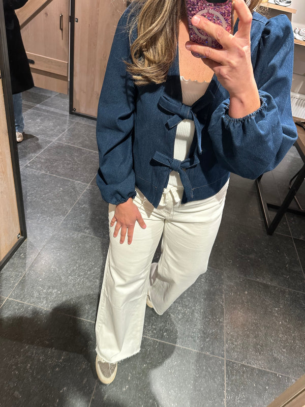 Denim blouse strik