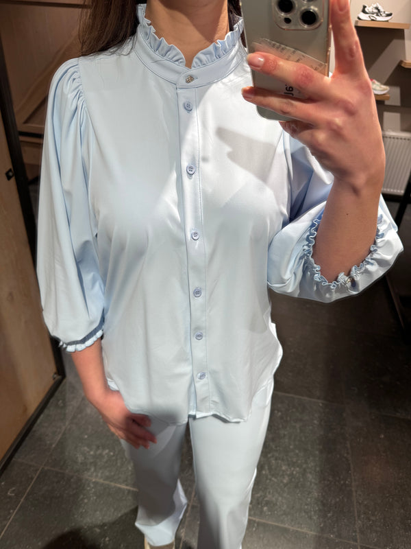 MI PIACE 202532 roes blouse licht blauw