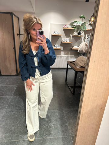 Denim blouse strik