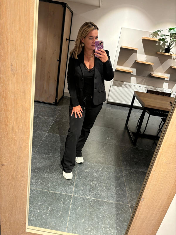 Mi piace straight broek zwart 202089