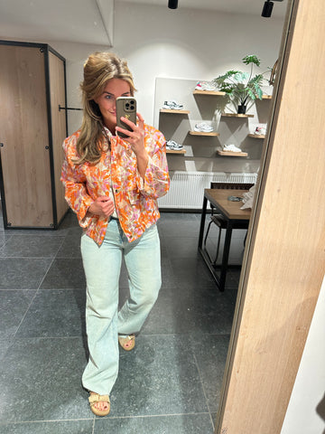 Jasje parel lila/oranje