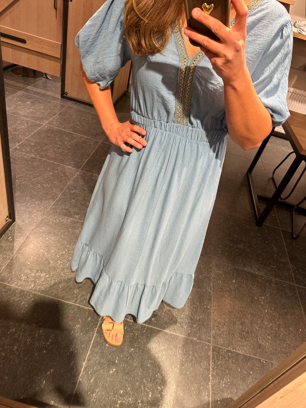 Summer dress lang blauw