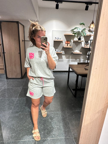 Setje love grijs-roze