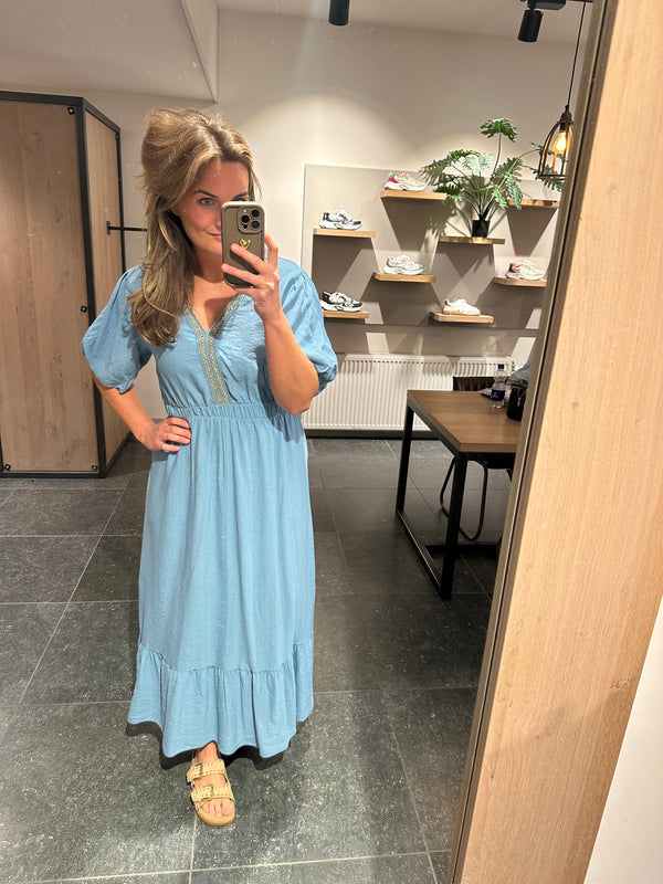 Summer dress lang blauw