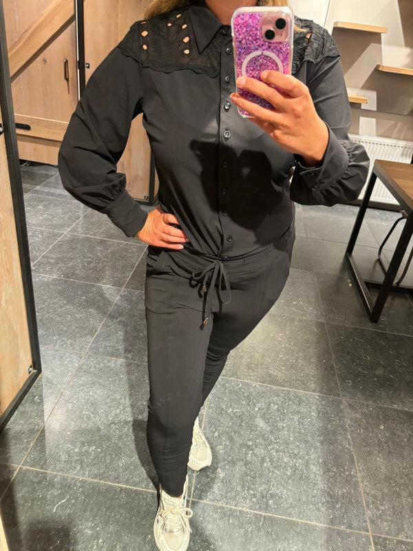 Mi piace blouse kant zwart 202435